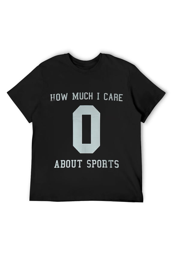 Mens Funny Sports Jersey T-Shirt Costume For Anti Sport People T-Shirt Black