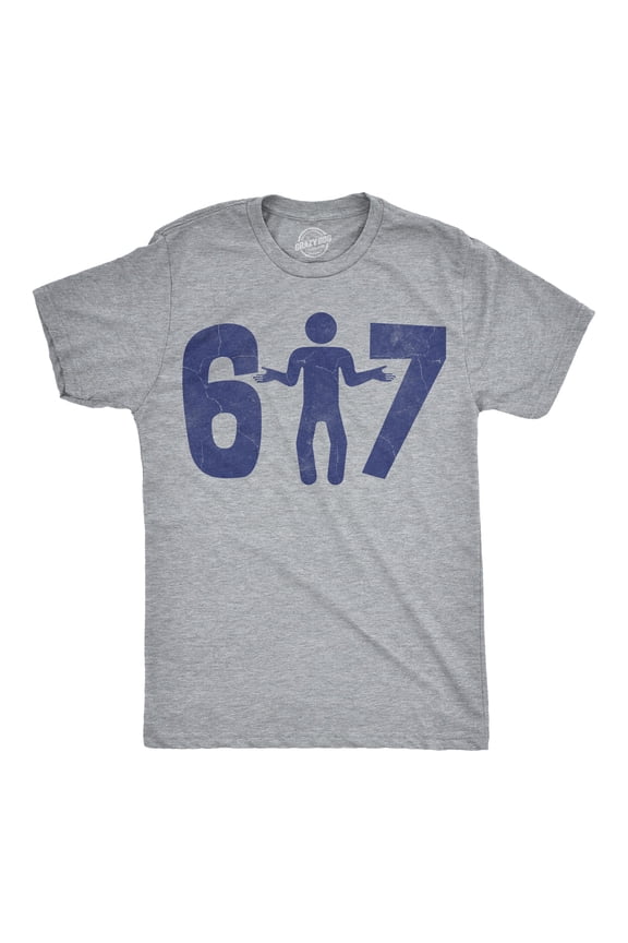 Mens Funny T Shirts 6 7 Stick Figure Sarcastic Viral Meme Graphic Novelty Tee For Men Graphic Tees
