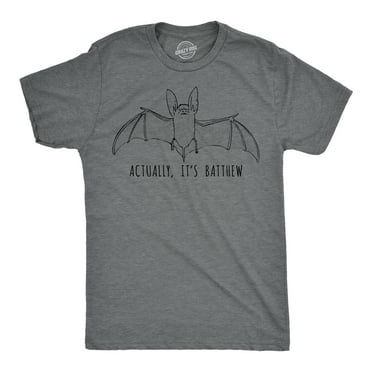 Mens Funny T Shirts Actually Its Batthew Sarcastic Bat Graphic Tee For Men Graphic Tees