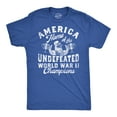 thumbnail image 1 of Mens Funny T Shirts America Home of The Undefeated World War 2 Champions Tee for Men Graphic Tees, 1 of 8