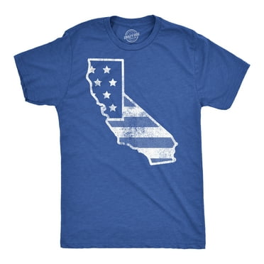 Mens Funny T Shirts American Flag California Awesome Fourth Of July Tee for Men Graphic Tees