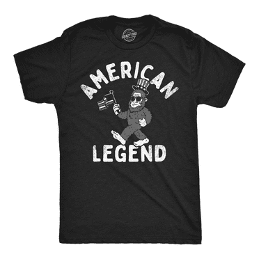 Mens Funny T Shirts American Legend Sarcastic Bigfoot Graphic Tee for Men Graphic Tees