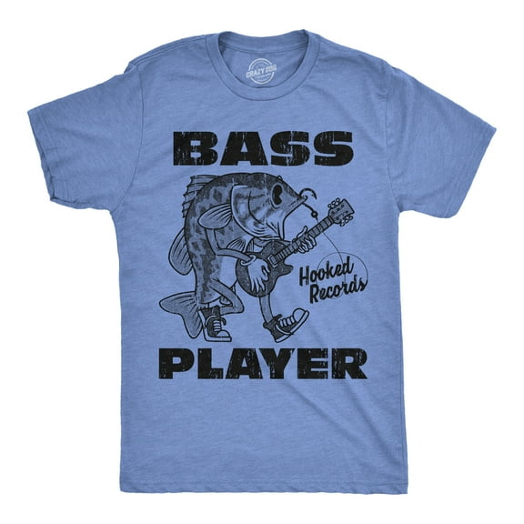 Mens Funny T Shirts Bass Player Sarcastic Fishing Graphic Novelty Music Tee For Men Graphic Tees