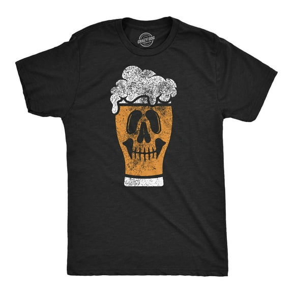 Mens Funny T Shirts Beer Glass Skull Drinking Graphic Tee for Men Graphic Tees