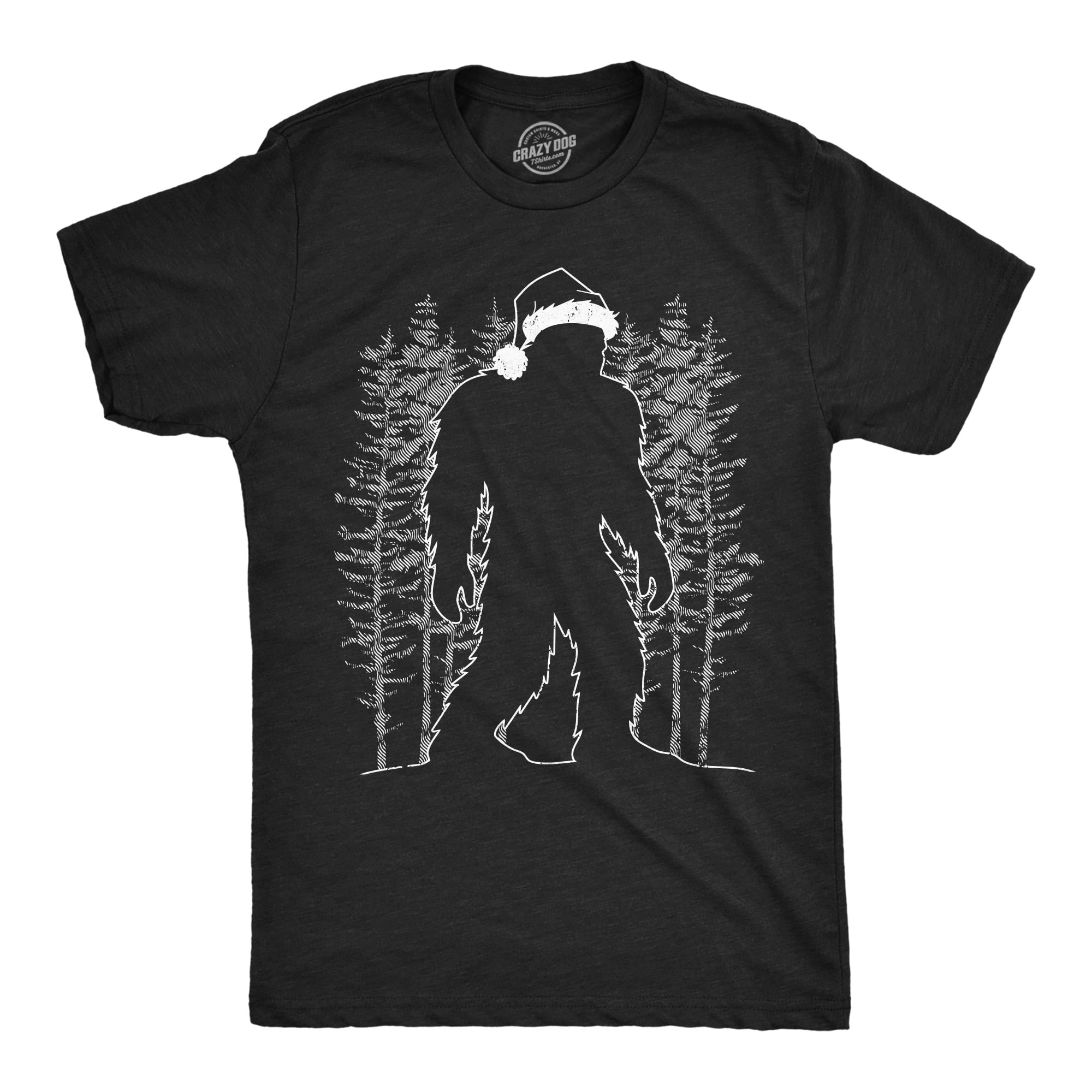 Mens Funny T Shirts Bigfoot Santa Sarcastic Christmas Sasquatch Graphic ...