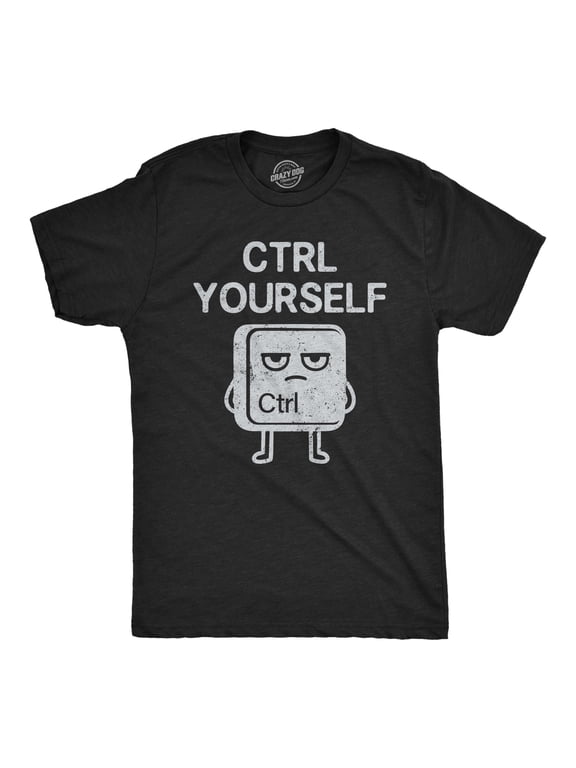 Mens Funny T Shirts CTRL Yourself Sarcastic Keyboard Graphic Novelty Computer Joke Tee For Men Graphic Tees