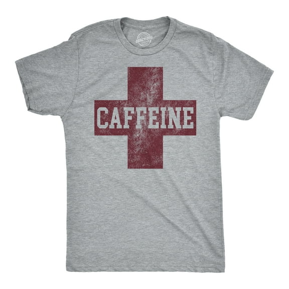 Mens Funny T Shirts Caffeine Red Cross Sarcastic Coffee Graphic Novelty Tee For Men Graphic Tees