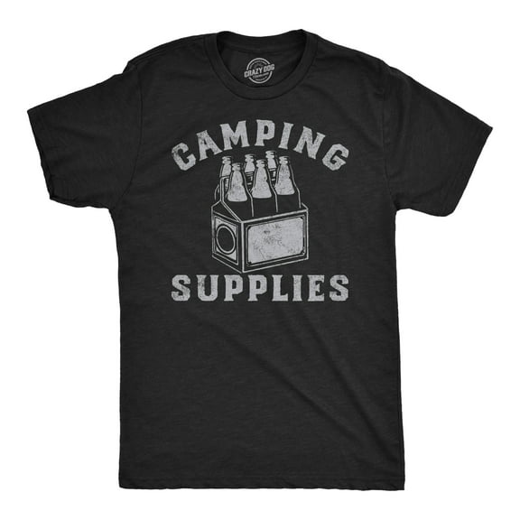 Mens Funny T Shirts Camping Supplies Sarcastic Drinking Graphic Novelty Tee for Men Graphic Tees