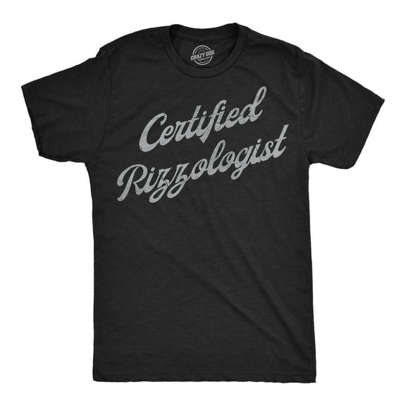 Mens Funny T Shirts Certified Rizzologist Sarcastic Graphic Novelty Rizz Tee for Men Graphic Tees