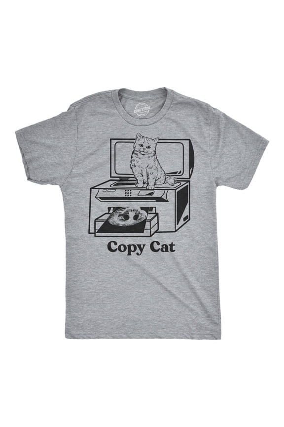 Mens Funny T Shirts Copy Cat Sarcastic Kitten Graphic Office Humor Tee for Men Graphic Tees