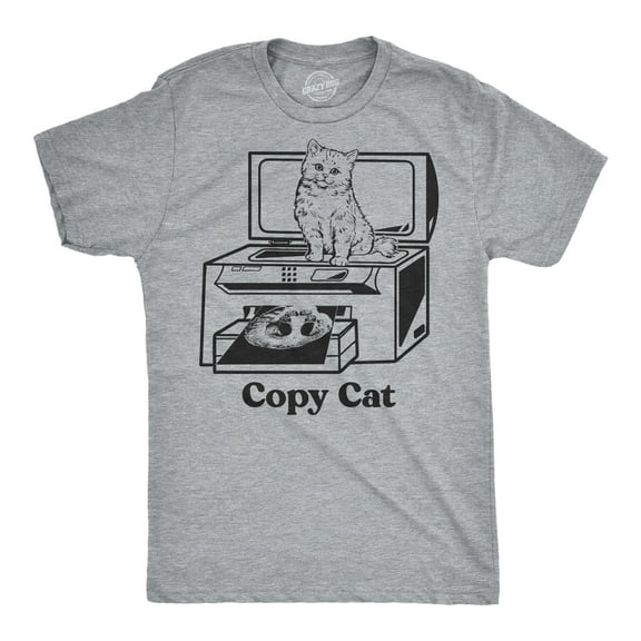 Mens Funny T Shirts Copy Cat Sarcastic Kitten Graphic Office Humor Tee for Men Graphic Tees