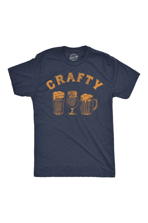 Mens Funny T Shirts Crafty Sarcastic Beer Drinking Graphic Tee for Men Graphic Tees