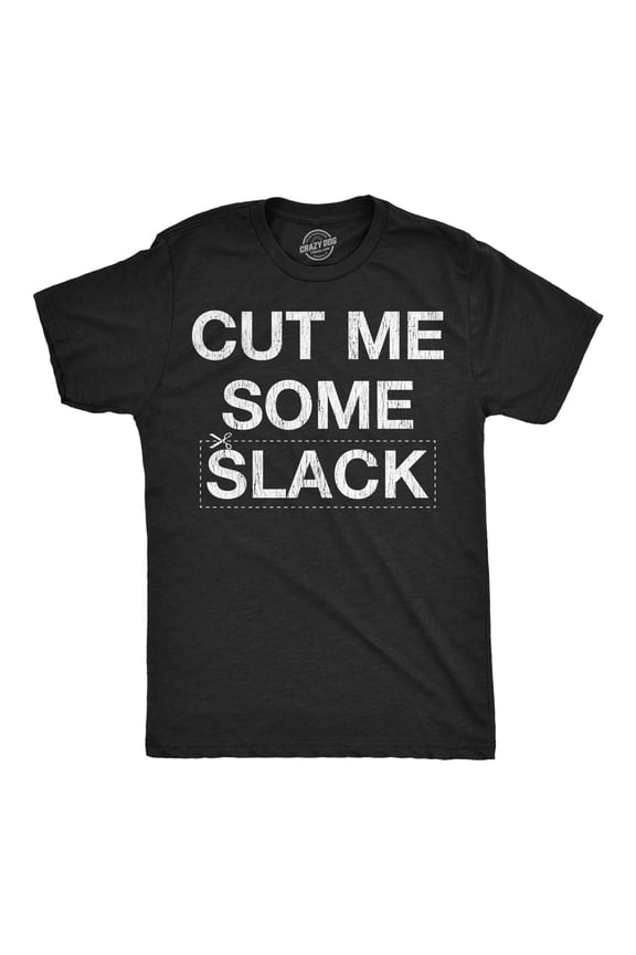 Mens Funny T Shirts Cut Me Some Slack Sarcastic Graphic Novelty Tee for Men Graphic Tees