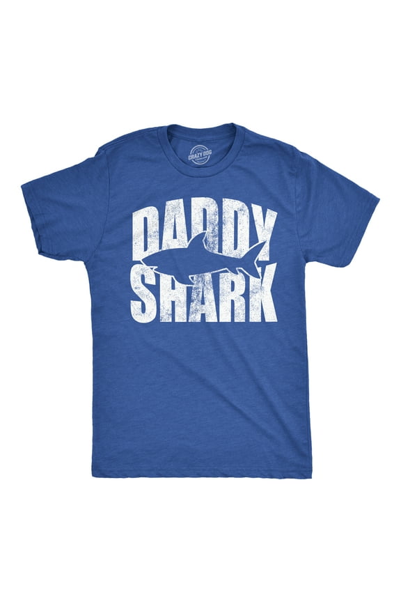 Mens Funny T Shirts Daddy Shark Awesome Fathers Day Gift for Dads Graphic Tees
