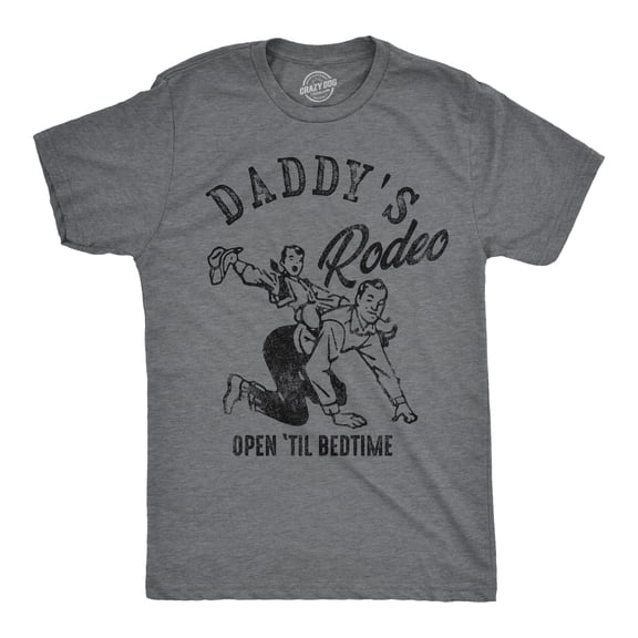 Mens Funny T Shirts Daddys Rodeo Open Til Bedtime Sarcastic Graphic Novelty Tee for Men Graphic Tees