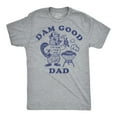 thumbnail image 1 of Mens Funny T Shirts Dam Good Dad Sarcastic Fathers Day Beaver Graphic Novelty Tee for Men Graphic Tees, 1 of 7