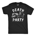 thumbnail image 1 of Mens Funny T Shirts Death of The Party Sarcastic Grim Reaper Graphic Tee for Men Graphic Tees, 1 of 9