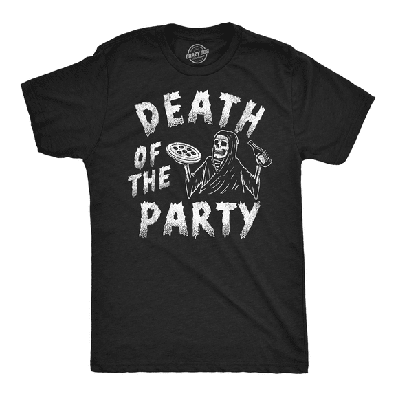 Mens Funny T Shirts Death of The Party Sarcastic Grim Reaper Graphic Tee for Men Graphic Tees