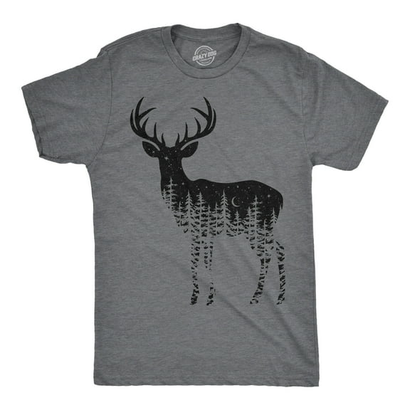 Mens Funny T Shirts Deer Silhouette Awesome Nature Graphic Novelty Tee for Men Graphic Tees