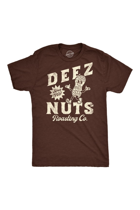 Mens Funny T Shirts Deez Nuts Roasting Co Sarcastic Novelty Tee for Men Graphic Tees