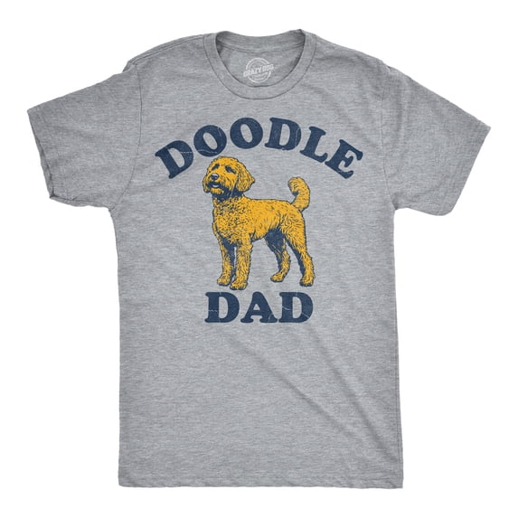 Mens Funny T Shirts Doodle Dad Sarcastic Puppy Parent Tee For Men Graphic Tees