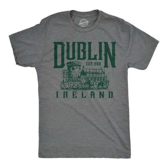 Mens Funny T Shirts Dublin Ireland Sarcastic St Patricks Day Graphic Graphic Novelty Tee for Men Graphic Tees