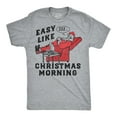 thumbnail image 1 of Mens Funny T Shirts Easy Like Christmas Morning Sarcastic Santa Graphic Novelty Tee For Men Graphic Tees, 1 of 9