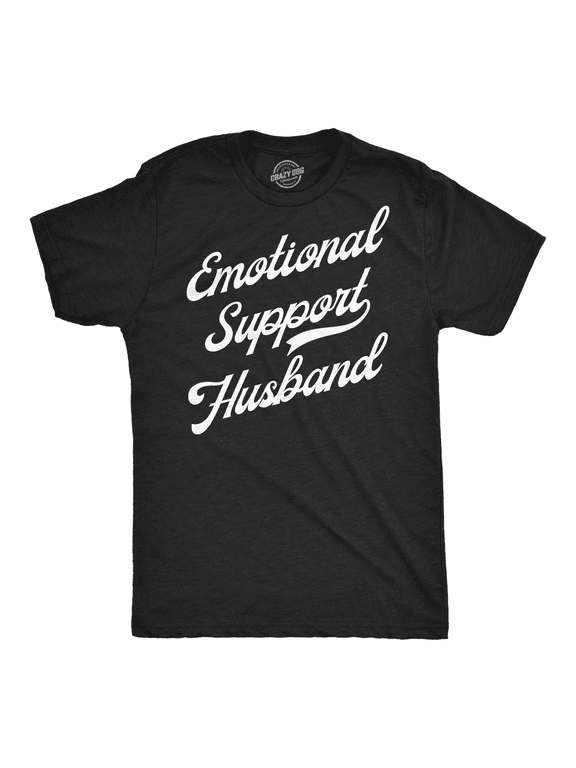 Mens Funny T Shirts Emotional Support Husband Sarcastic Graphic Tee for Men Graphic Tees