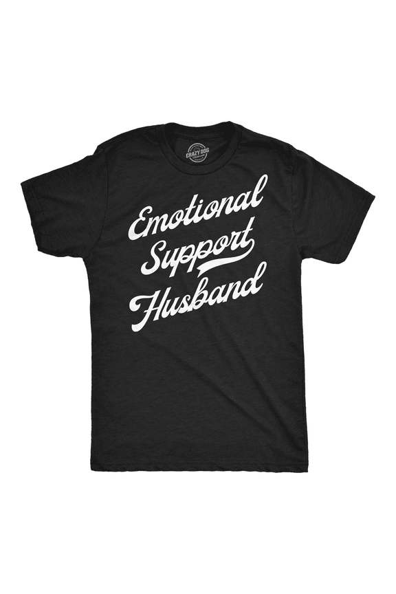 Mens Funny T Shirts Emotional Support Husband Sarcastic Graphic Tee for Men Graphic Tees
