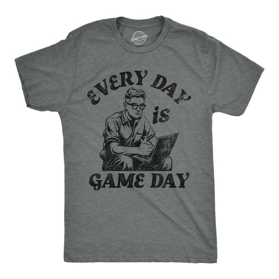 Mens Funny T Shirts Every Day Is Game Day Sarcastic Graphic Novelty Tee for Men Graphic Tees