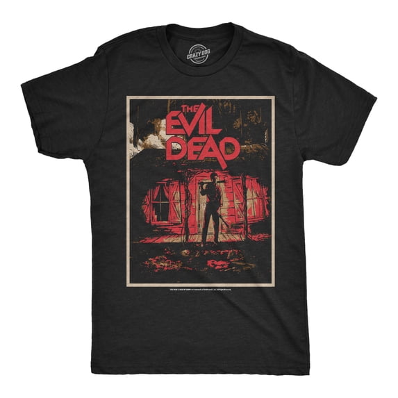 Mens Funny T Shirts Evil Dead Cabin Final Horror Movie Tee For Men Graphic Tees