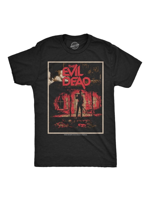 Mens Funny T Shirts Evil Dead Cabin Final Horror Movie Tee For Men Graphic Tees
