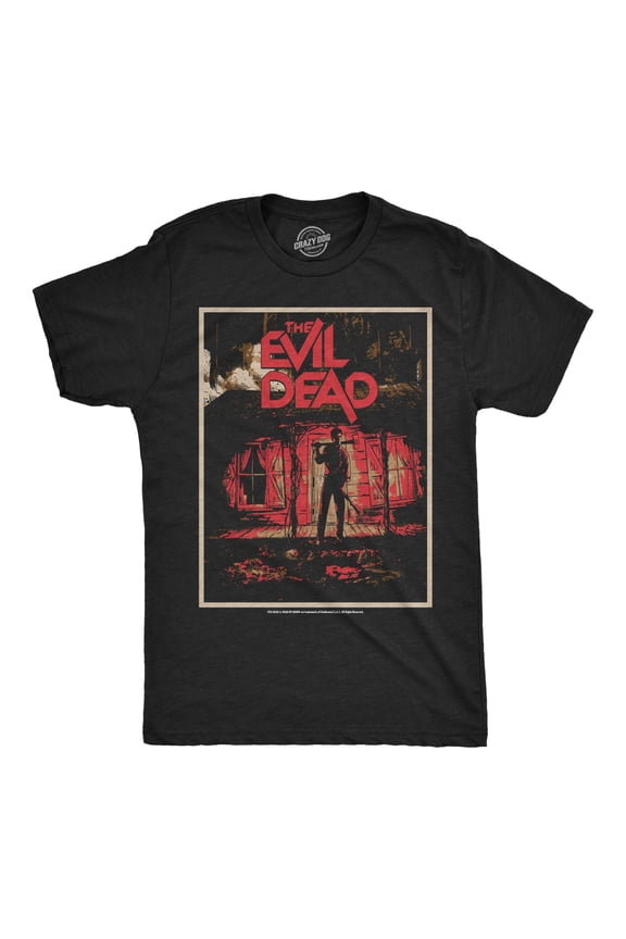 Mens Funny T Shirts Evil Dead Cabin Final Horror Movie Tee For Men Graphic Tees