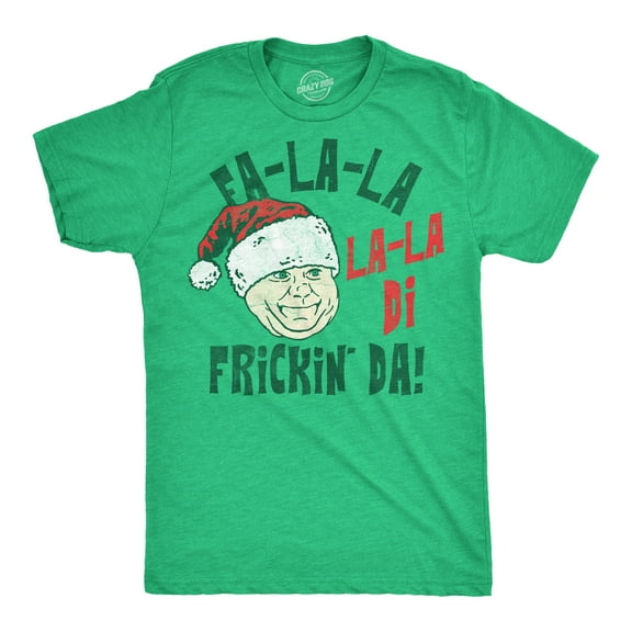 Mens Funny T Shirts Fa La La La La Di Frickin Da Sarcastic Chris Farley Graphic Novelty Christmas Tee For Men Graphic Tees
