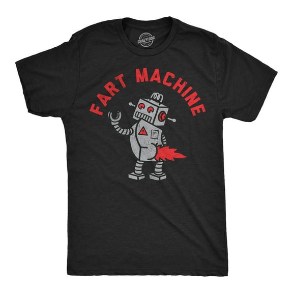 Mens Funny T Shirts Fart Machine Sarcastic Robot Graphic Novelty Tee for Men Graphic Tees