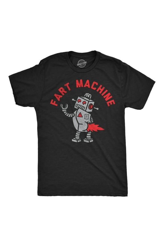 Mens Funny T Shirts Fart Machine Sarcastic Robot Graphic Novelty Tee for Men Graphic Tees