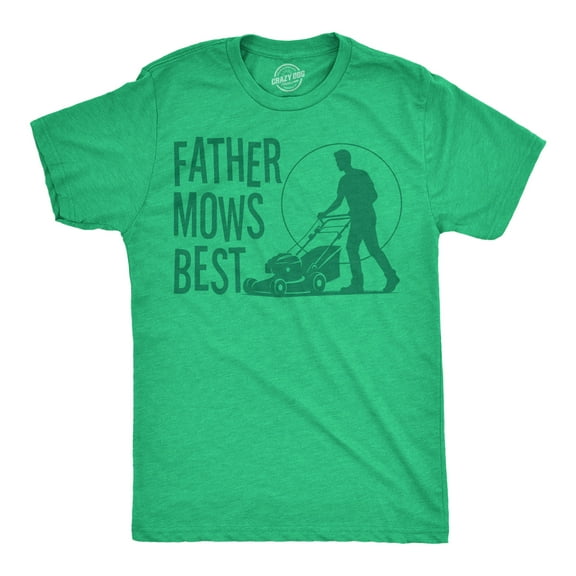 Mens Funny T Shirts Father Mows Best Sarcastic Fathers Day Lawn Mower Graphic Novelty Tee for Men Graphic Tees