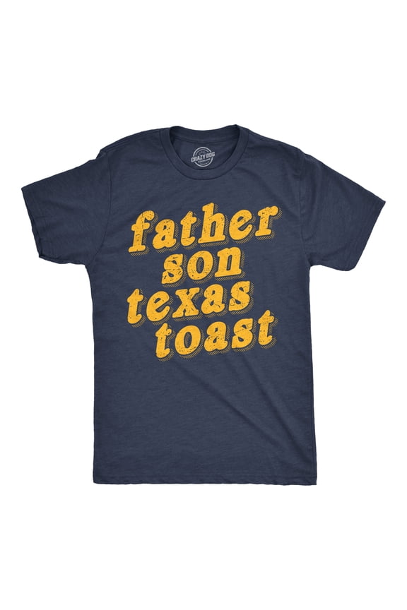 Mens Funny T Shirts Father Son Texas Toast Sarcastic Food Graphic Novelty Tee for Men Graphic Tees