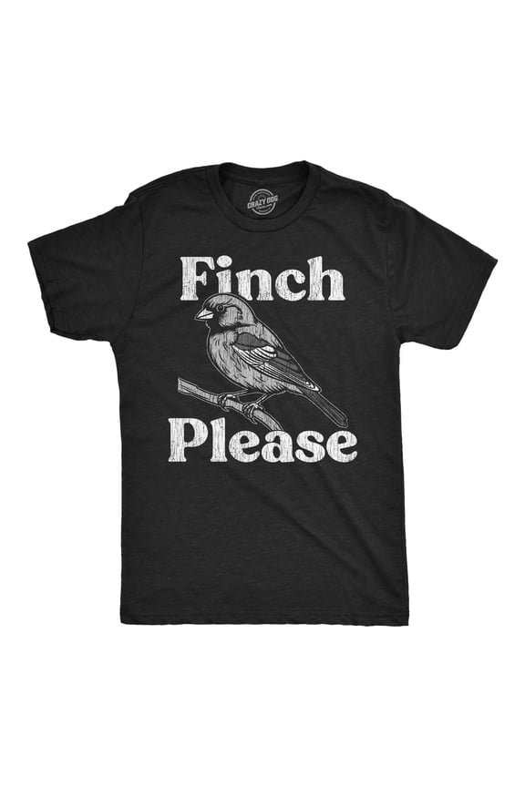Mens Funny T Shirts Finch Please Sarcastic Bird Graphic Novelty Tee for Men Graphic Tees