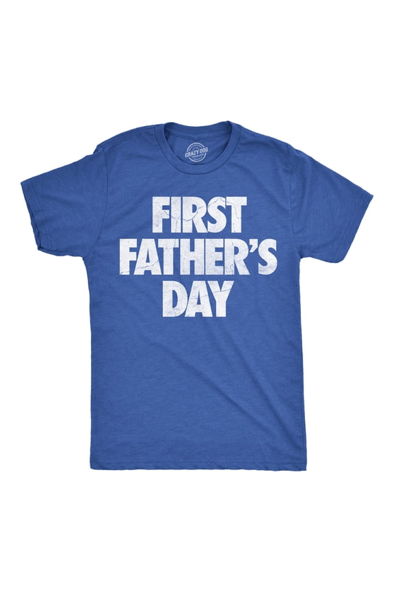 Mens Funny T Shirts First Fathers Day Sarcastic Dad Tee For Men Graphic Tees