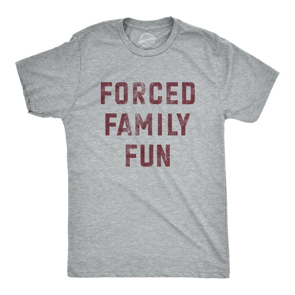 Mens Funny T Shirts Forced Family Fun Sarcastic Graphic Novelty Tee for Men Graphic Tees