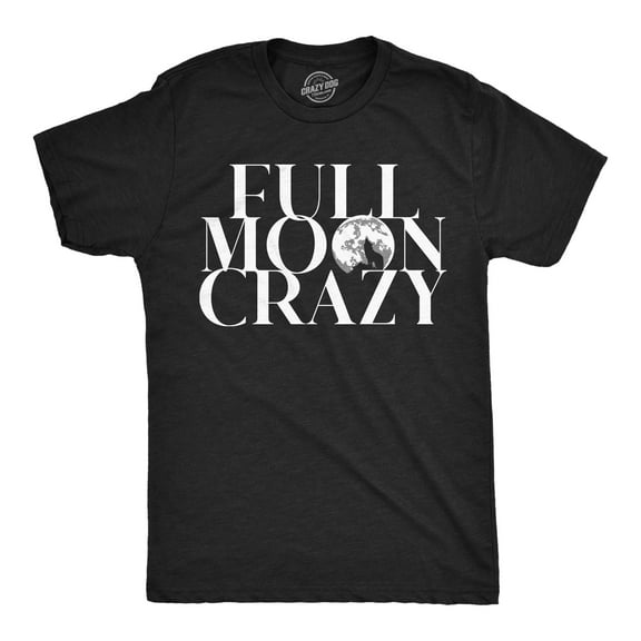 Mens Funny T Shirts Full Moon Crazy Sarcastic Lunar Graphic Novelty Tee for Men Graphic Tees