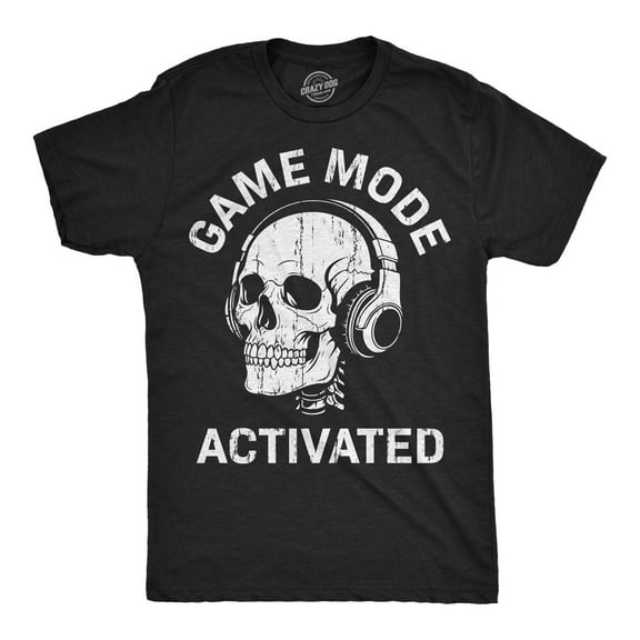 Mens Funny T Shirts Game Mode On Sarcastic Video Game Graphic Novelty Tee For Men Graphic Tees