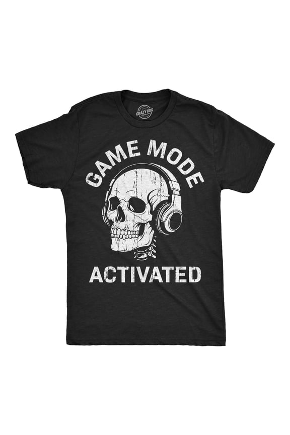 Mens Funny T Shirts Game Mode On Sarcastic Video Game Graphic Novelty Tee For Men Graphic Tees