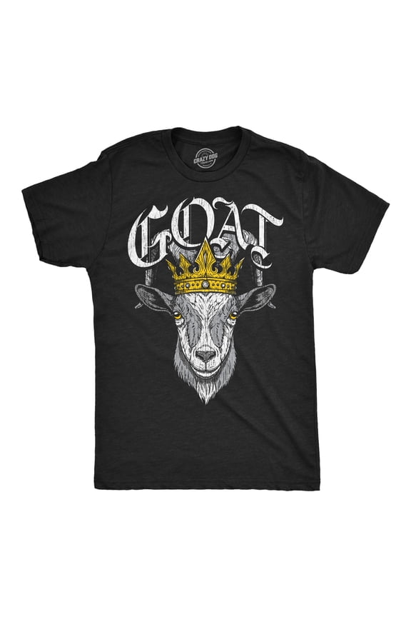 Mens Funny T Shirts Goat King Sarcastic Graphic Novelty Tee For Men Graphic Tees