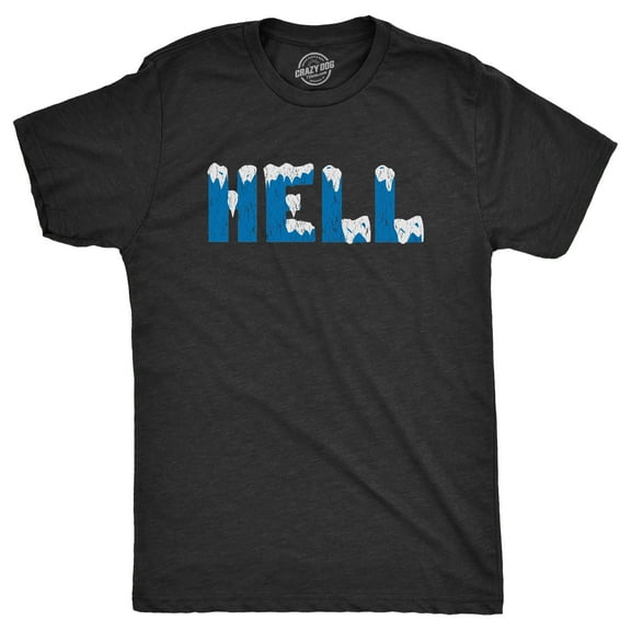 Mens Funny T Shirts Hell Froze Over Sarcastic Graphic Novelty Tee for Men Graphic Tees