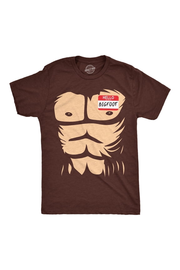 Mens Funny T Shirts Hello My Name Is Bigfoot Sarcastic Sasquatch Graphic Novelty Tee For Men Graphic Tees
