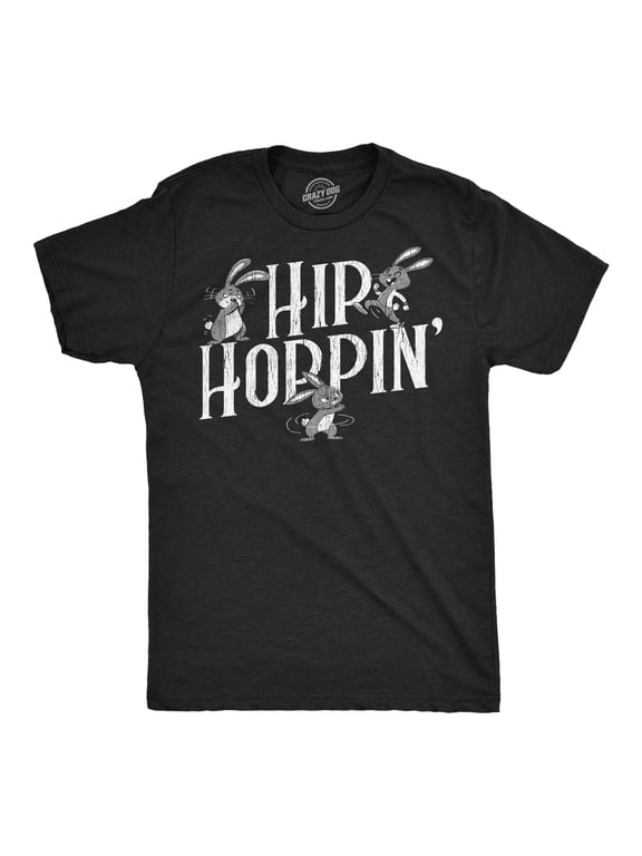 Mens Funny T Shirts Hip Hoppin Sarcastic Danicing Bunny Graphic Novelty Tee for Men Graphic Tees