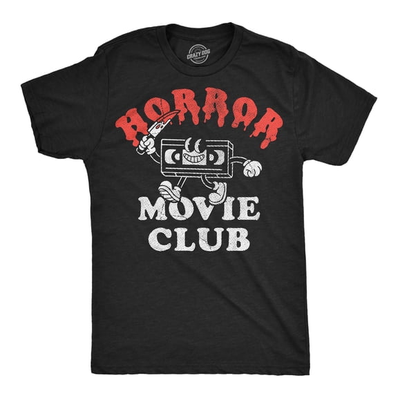 Mens Funny T Shirts Horror Movie Club Retro Tee For Men Graphic Tees