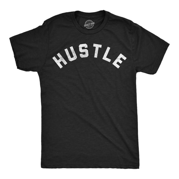 Mens Funny T Shirts Hustle Sarcastic Text Graphic Novelty Tee for Men Graphic Tees